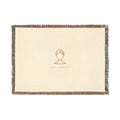 Woven Blanket with Lumi-K Beauty Logo — Cozy Decorative